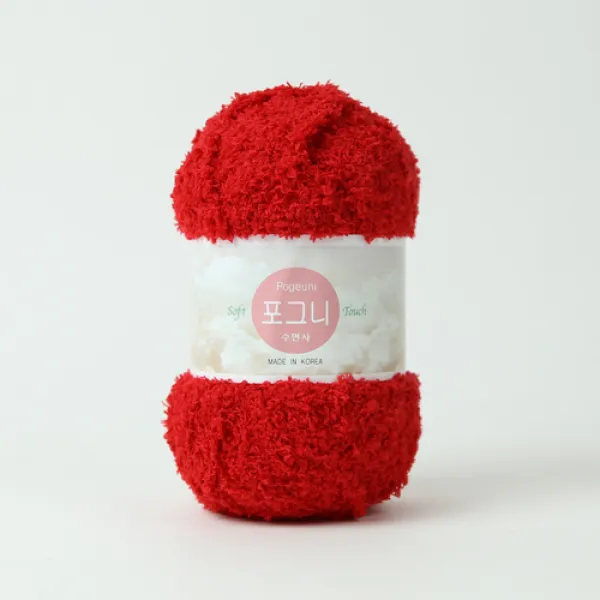  앵콜스 포그니 수면사 4볼묶음 겨울실 털실 모찌실 두꺼운실 겨울뜨개실 겨울가방 가방실 방석실 도톰한실 패브릭얀 209 레드 ★4볼묶음 