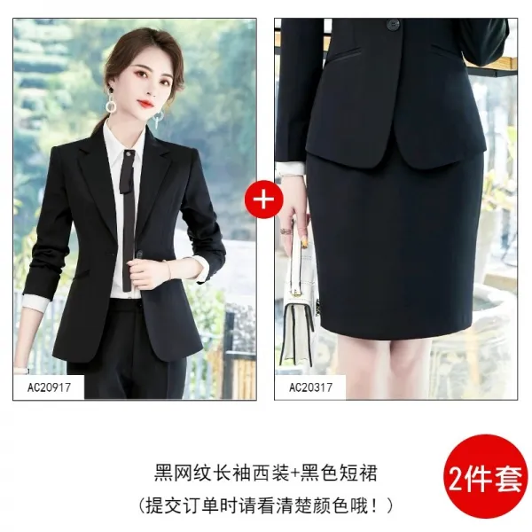 아젤라 여성정장 블랙정장 성정장 봄한판 슬림핏 면접복장 호텔
