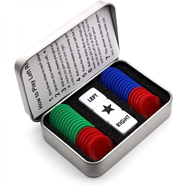 Annietfr 좌익 센터 다이스 게임 세트 3 다이스 36Pcs 컬러풀 칩, 상세페이지 참조