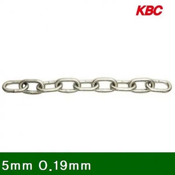 인터마켓 일반체인-전기도금 5mm 0.19mm 1롤 쇠사슬 체인