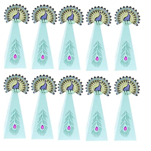 EOM 20Pcs 공작 사탕 상자 삼각형 공작 파티는 결혼식 테마 파티 베이비 샤워 생일 파티 장식 (파란색)을위한 공급 초 - E014507WDJ1VXM6, 기본