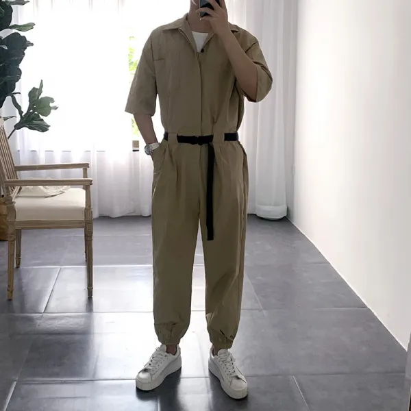 Dipylon 남성 점프슈트 주근깨남복오리지널루즈반팔바디슈트9부수발바디슈트벨트3색