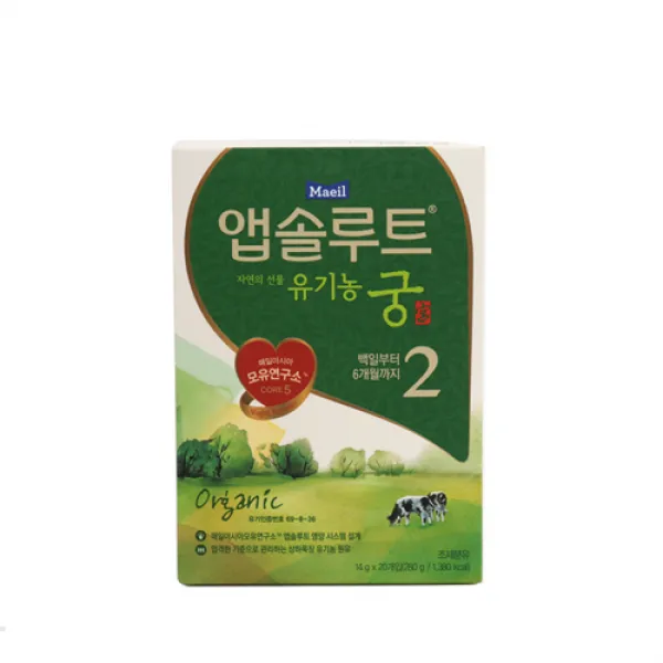 [메가마트] 매일 앱솔루트 유기농 궁 2단계 스틱 14g*20, g