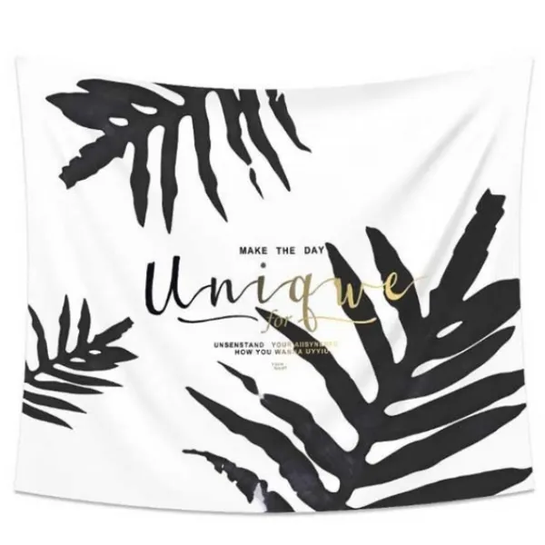 84 소주샵 / 월 데코 북유럽풍 패브릭 가림막 포스터 2사이즈 대-150cmx130cm+2000원 1호-검정 파초잎(660) 패브릭포스터