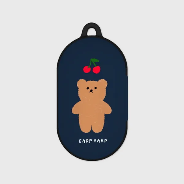 [바보사랑] Cherry big bear-navy(Buds hard case), FREE