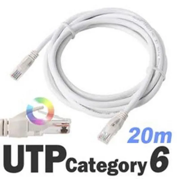 WIQ923780DA-UTP14G 20m(Category6)/UTP/UTPCAT6/랜/네트워크/케이블/랜케이블/컴퓨터부품, 단일색상