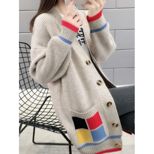 Bataclan 루즈핏 니트 롱 가디건 여한 코트 여 춘추 니트 코트 봄옷 Ba 000098071