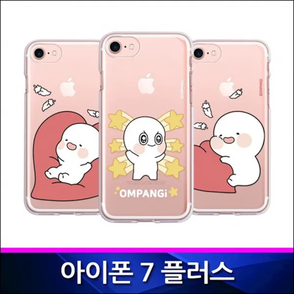 아이폰7플러스 호환 옴팡이 타다 투명젤리 폰케이스 투명젤리케이스 휴대폰액세서리 Mwrx 1개 쿠션퐁