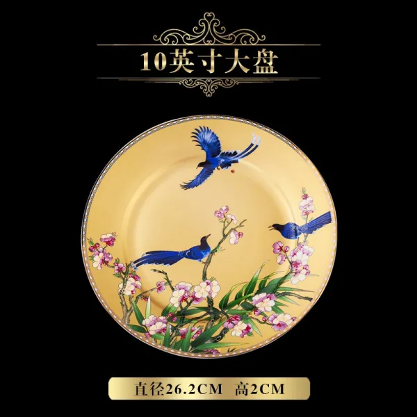 9진 경덕진 고급스러운 식기 골자 접시그릇 그릇 세트 그릇 그릇 접시 세트, 상세페이지 참조