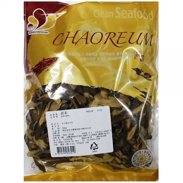 [AKW_7400246] 감초(차오름 500g)X12 약용재료 말린감초 오리삼계탕재료 건조감초 수입산감초