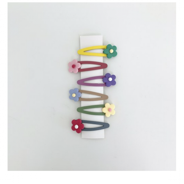 플라워똑딱핀 6p