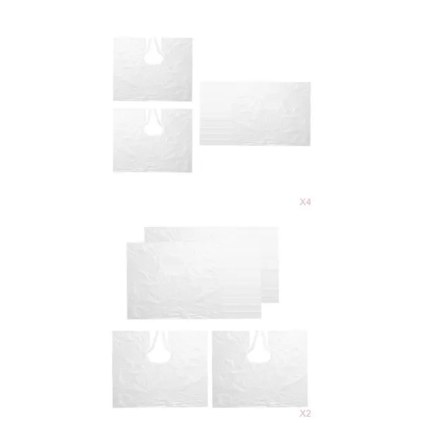 QDY 400 조 각 일 회 용 헤 어 커 팅 케 이 프 드 레 스 이 발 사 케 이 프 앞 치 마 투 명, 90x120cm, 클리어, 플라스틱