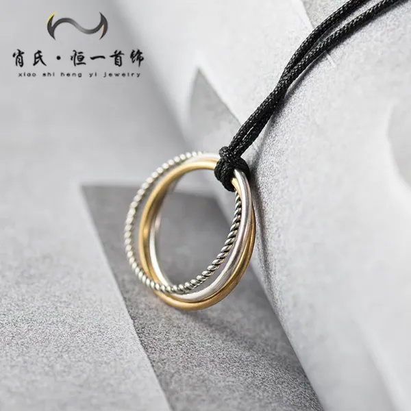 위파인더 한국판 S925 순은 순직기하학 목걸이 미 유럽무역 같은 진짜 색상의 주얼리 메이커