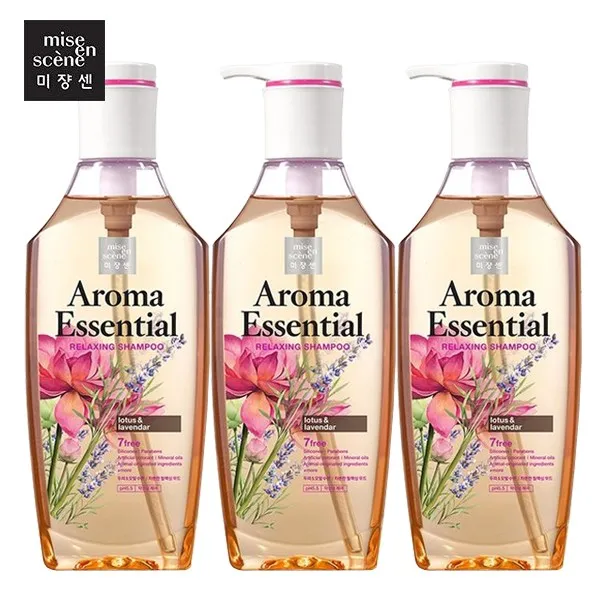  주 아모레퍼시픽 무료배송 미쟝센 아로마에센셜 릴랙싱샴푸500ml 샴푸 3개