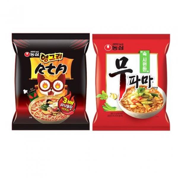 농심 앵그리 너구리 RTA 멀티(5입) 1팩 + 무파마탕면 총10봉, 10개