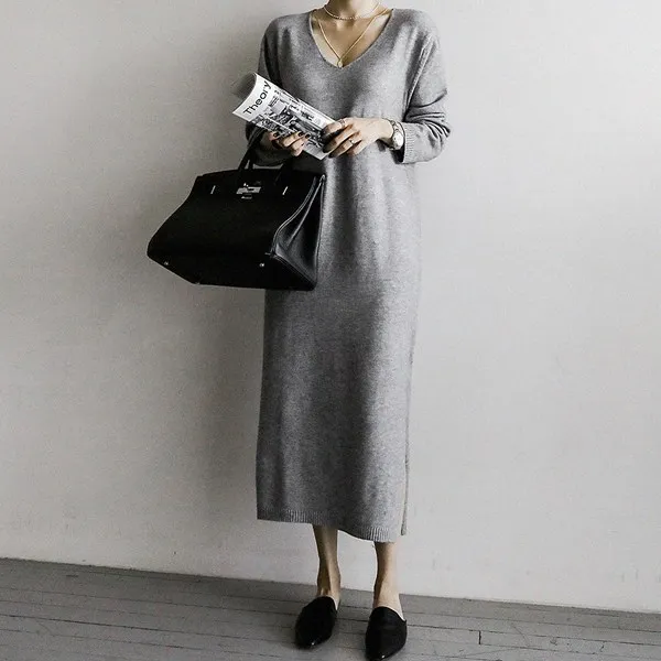  난닝구 엠투비 브이넥롱원피스