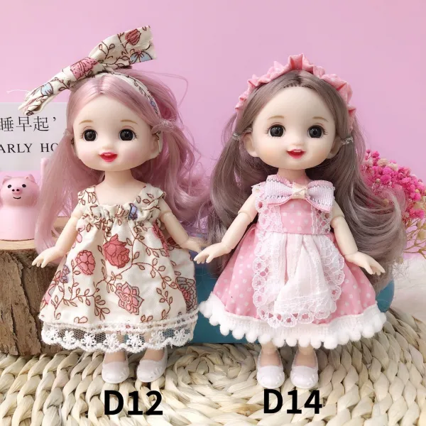 바비인형 8부 17 센치 BJD13 관절 의류 옷을갈아입다 큐트 예롤리 프린세스 장난감 여자아이 4338843899, D12타입맹아_D14타입맹아그림참조2개고급품인형