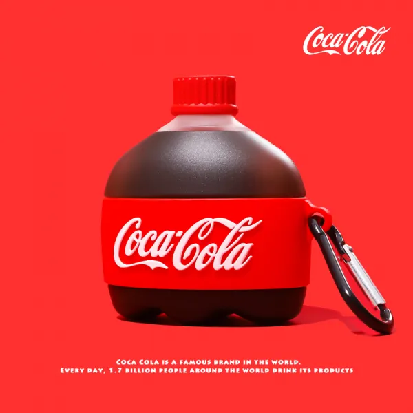 철갑 소보 에어포즈 프로 보호 에어포즈3 케이스 2세대 블루투스 무선 헤드폰 팟 충전 3세대 소프트 실리콘, AirPods12통용 병포장 코카콜라