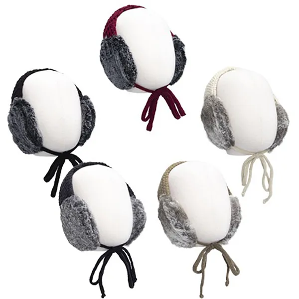 볼륨 밍크털 귀도리 / 여자 여성 모자