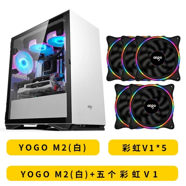 애국자 Yogom2 테이블 컴퓨터 박하 그린 핑크 게임용 워터냉각 옆으로 비치다 미니 M2 화이트 _5개 무지개 색상 V1