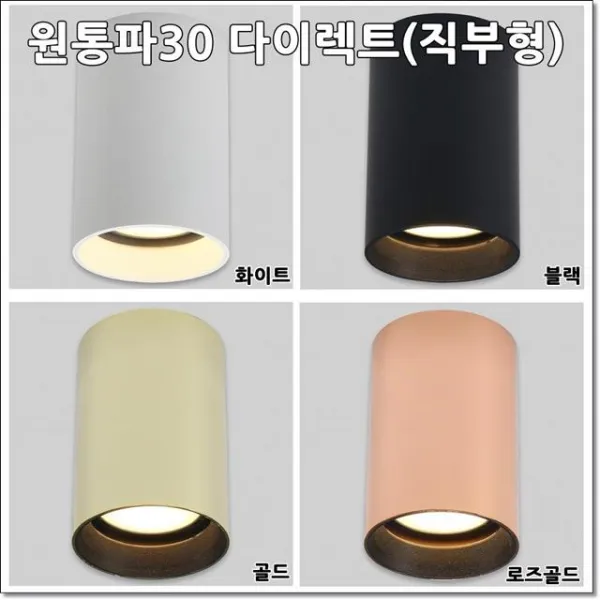 원통파30 다이렉트 직부등 아일랜드식탁조명 PAR30직부 모던한인테리어등, 원통파30 다이렉트 블랙