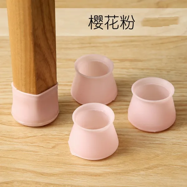 의자보호패치 테이블 발커버 캡 스툴 발판 미끄럼방지 소음방지 내마모성 깔다 통용 두꺼운 실리콘 각 4678946010, 1, 핑크 (사각 원 형 모두 해당되다 )