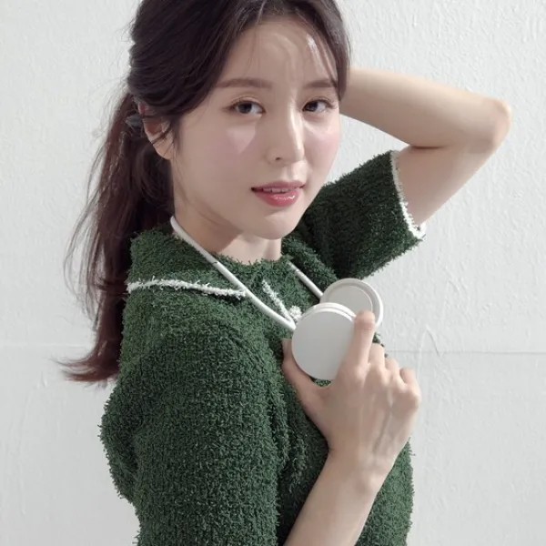 [22년최신상]단순생활 넥밴드 선풍기 롤링 더블세트, 연그레이+연베이지