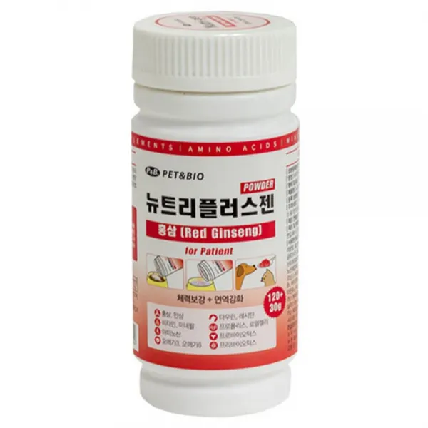 FDA 홍삼함유 분말형 강아지 영양제 2개 활동력증가