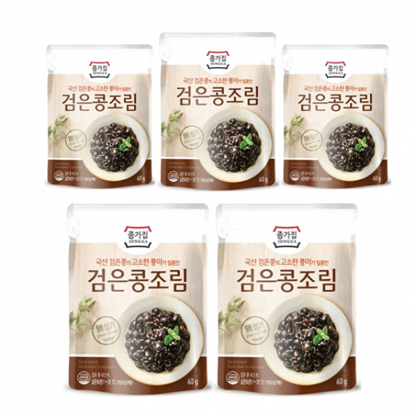 호호몰 혼족님 모여라!! 종가집 검은콩조림60g -밥도둑 반찬 캠핑용, 5개