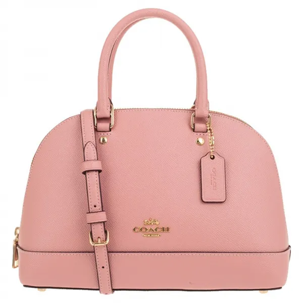 COACH 커 치 사치품 여사 미 디 엄 사이즈 조개 가방 숄 더 백 핑크 소 가죽 F27591 IMP02