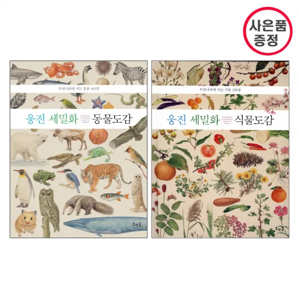 호박꽃 웅진주니어 웅진 세밀화 동식물 도감 세트 우리나라에 사는 781종 전2권 양장본 사은품증정 