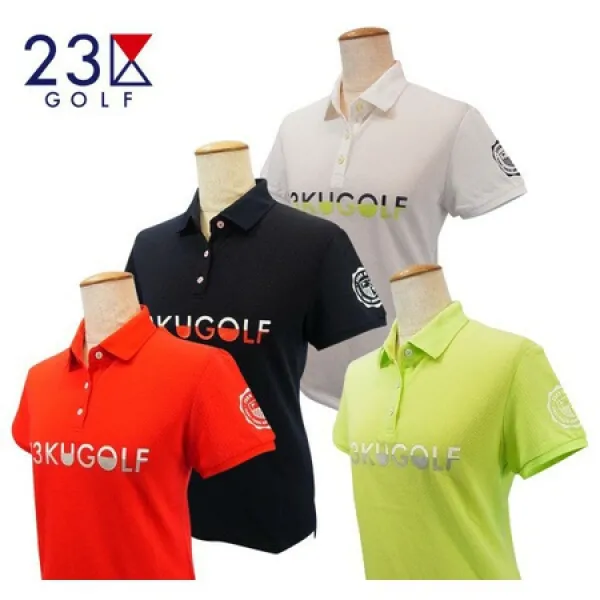 New23 구GOLF레이디스흡 수속건UV케어 바이 컬러 로고 카 노코 반소매 폴로 셔츠KHVLBM-0718GOLFLINEGOLFL, 0사이즈