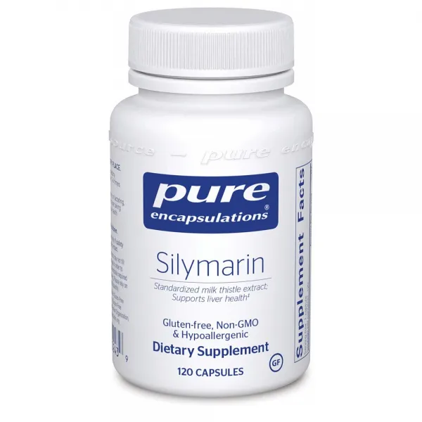 Pure Encapsulations Silymarin Hypoallergenic Supplement 실리마린 밀크 씨슬 저 자극성 보충제 120캡슐, 1팩