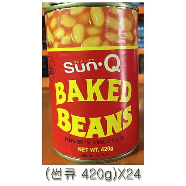 썬큐 베이키드빈스 420g X24 가공통조림 간편콩 부대찌개 용콩 게재료 콩캔, 1개