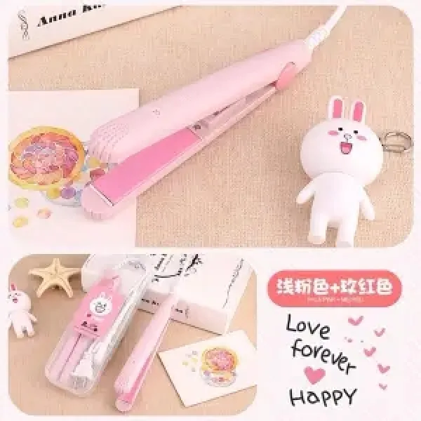 Dec.07 977번 학생 미니클립보드 여닫이 스트레이트 롤 투 헤어 속단추 앞머리말기 망신살빼기z 핑크 토끼 아 이 템 수납 함 선물 