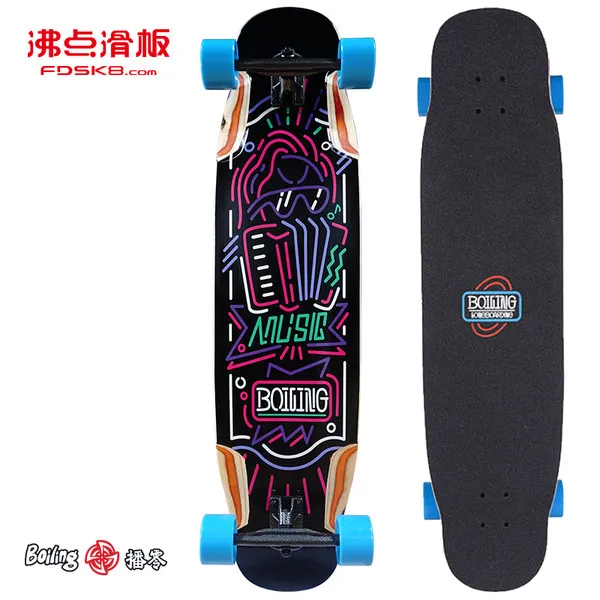 끓는점 끓는점 남성과 여성의 전문 롱 보드 스케이트 보드, 04 전능하신 보드 음악 (39.625 * 9.75)