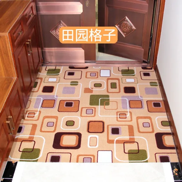 카페트 현관 매트 도어매트 문입구 재단가능함 가정용 물흡수 신발깔창 거실 화장실 미끄럼방지매트, C04-하늘의 교만함-전원 체크무늬