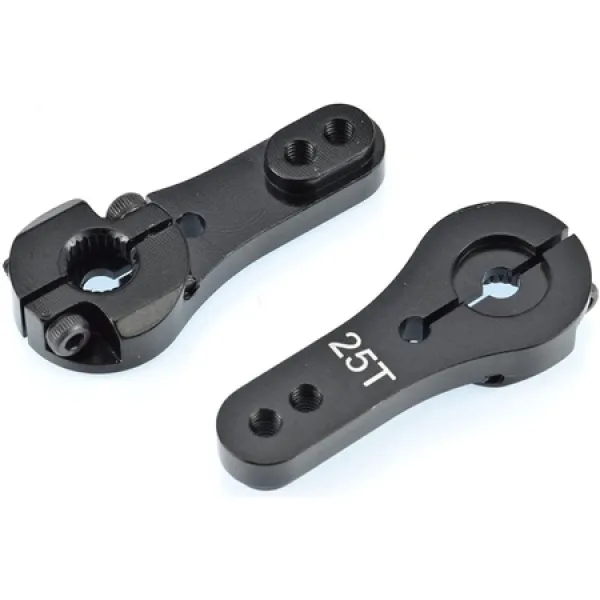 Apex RC Products apex rc 제품 25t futaba 검은색 이중 클램핑 서보 경음기 - 2팩 #8015 PROD670004743, 상세 설명 참조0, One Color