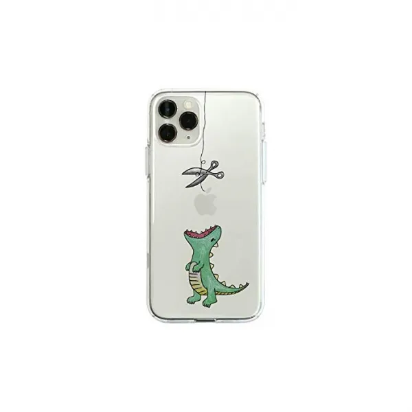 Dparks iPhone 11 Pro Max 소프트 클리어 케이스 판타지 배고픔 사우르스 그린 (디 팍스