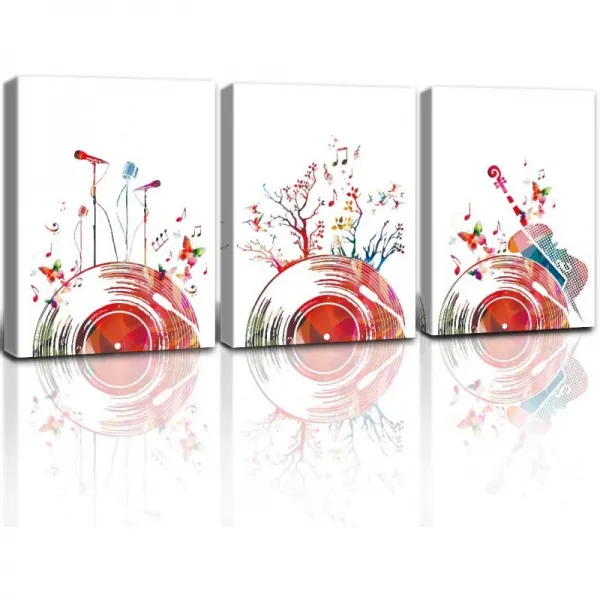 3개의 PCS: 포스터 & 프린트 3개의 PCS에 12x16 프레임의 침실 거실을 위한 기록적인 애니메이션 페인팅 giclee 그림 벽면, 단일옵션
