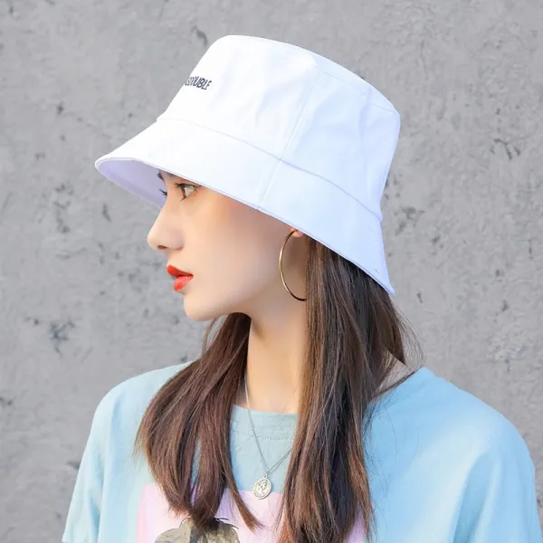 버킷햇 모자 작은헤드 여자를 둘러싸다 봄가을 스몰 xs블랙 스몰사이즈 s작은헤드 52cm54cm여름 차양모자