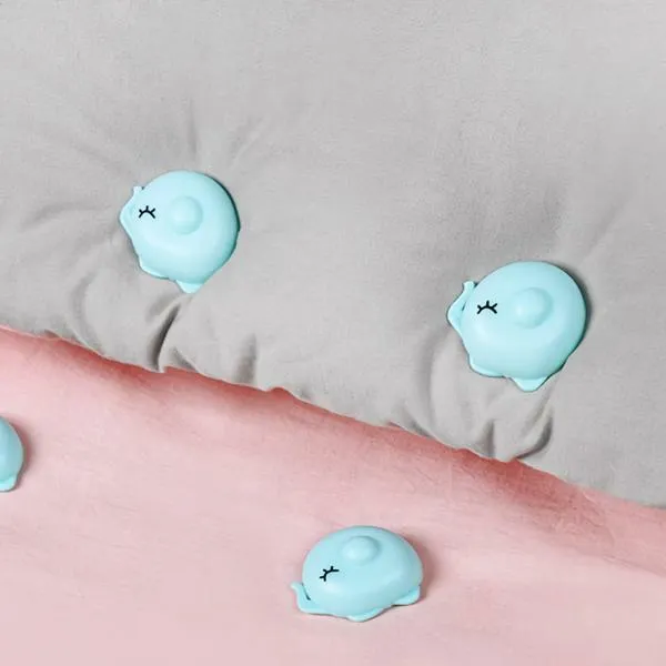 코끼리 이불 고정핀 클립 8개세트 침대패드고정 집게 코끼리 이불고정핀 / 블루 