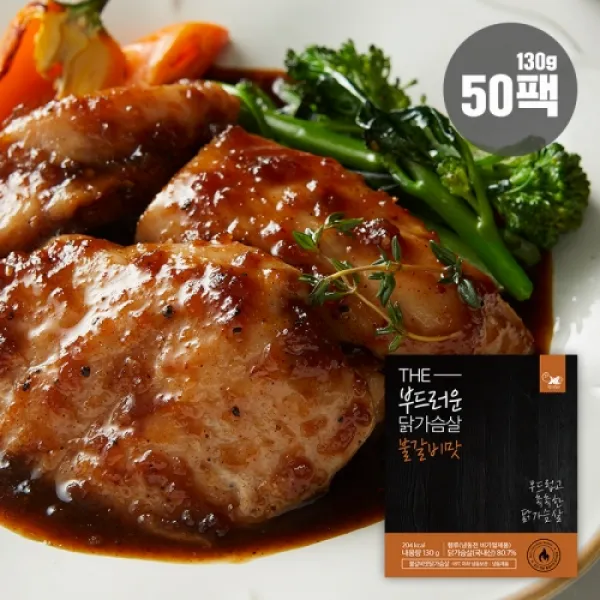 헬스앤뷰티 더 부드러운 닭가슴살 불갈비맛 130g 50팩