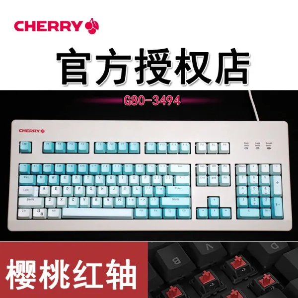 키보드 CHERRY앵두 G803000 3494기계 흑축 갈축 청축 적축 빈티지, C01-공식모델, T41-3494화이트 서릿발-적축