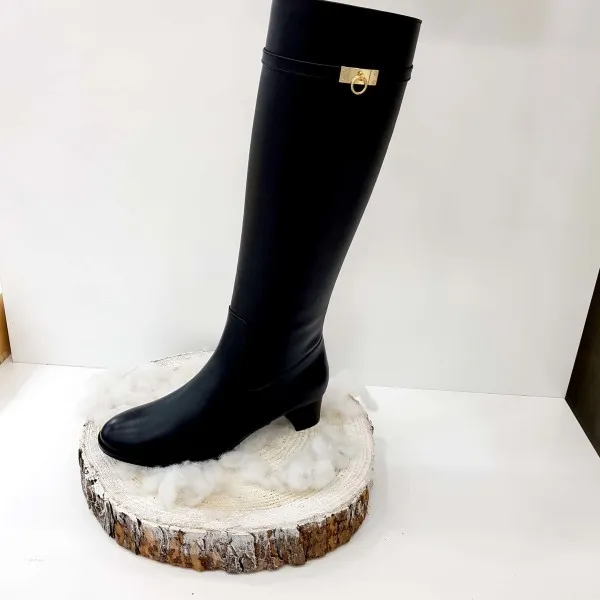 제니아 발편한 4cm 여성 소가죽 롱 부츠