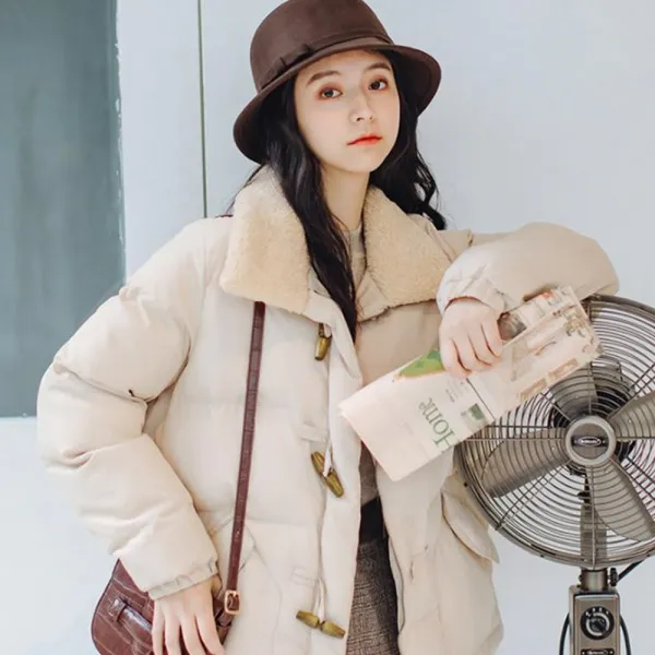 타니즈 케빈 여성 겨울 패딩 퍼 카라 숏 점퍼