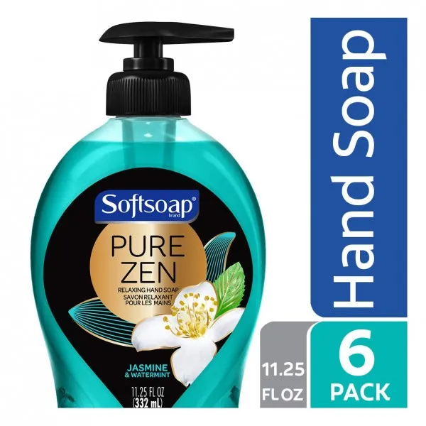 [Softsoap] 소프트 소프 순수 선 비누 펌프 재스민 & Watermint 11.25 온스 (6 팩)