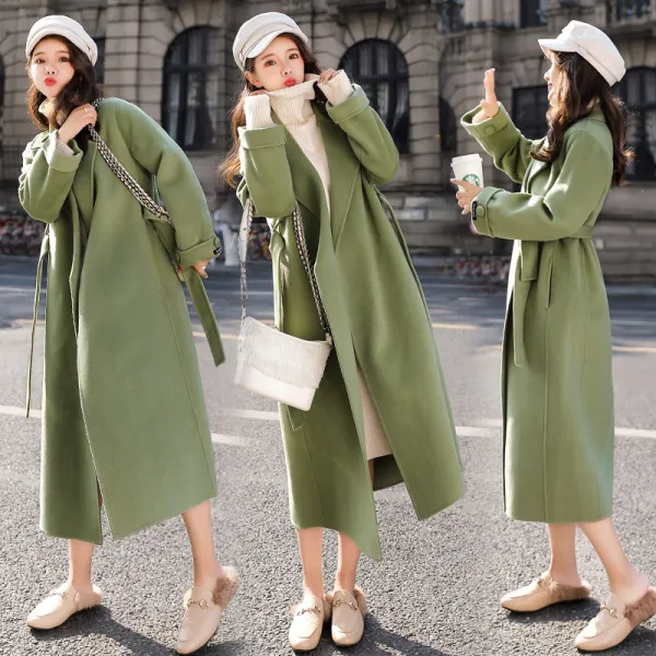 초록무역 해외배송 데일리룩 일상룩 모직 롱코트