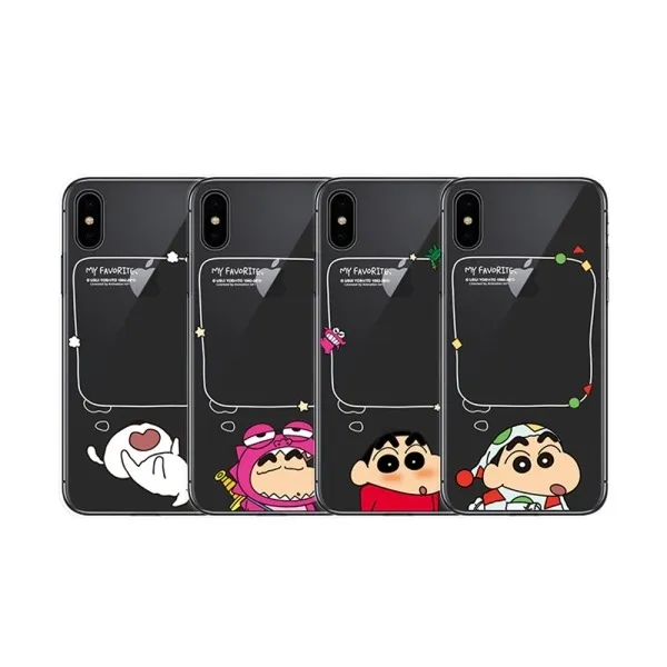 [바보사랑] 아이폰11 프로 맥스 XR XS MAX 8 7 플러스 짱구 캐릭터 클리어 투명, 색상/적용모델:흰둥이페이보릿-CP003/아이폰8, 상세 설명 참조