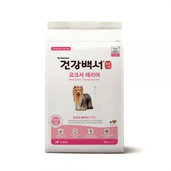 상세참조 뉴트리나 건강백서 요크셔 테리어 전용 2kg, 1개